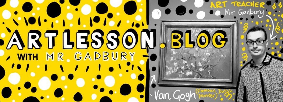 Screenshot of art lesson blog header